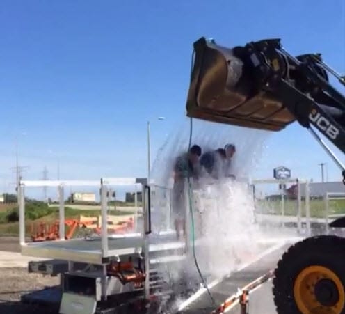 Randall’s Road Tour’s ALS Ice Bucket Backhoe Challenge